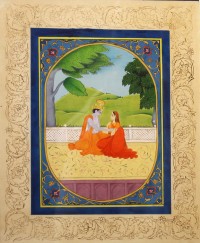 Tanzeela Naz, 15.5 x 12.5 Inch, Gouache On Wasli, Pahari Miniature Painting, AC-TNNZ-004